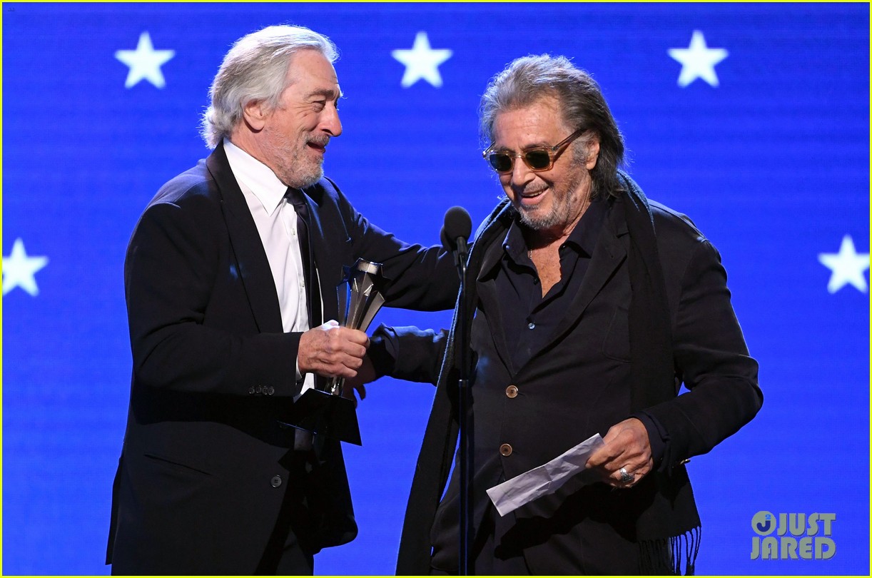 The Irishman Cast Wins For Best Acting Ensemble At Critics Choice Awards 2020 Photo 4415001 2020 Critics Choice Awards Al Pacino Critics Choice Awards Harvey Keitel Robert De Niro Sebastian Maniscalco