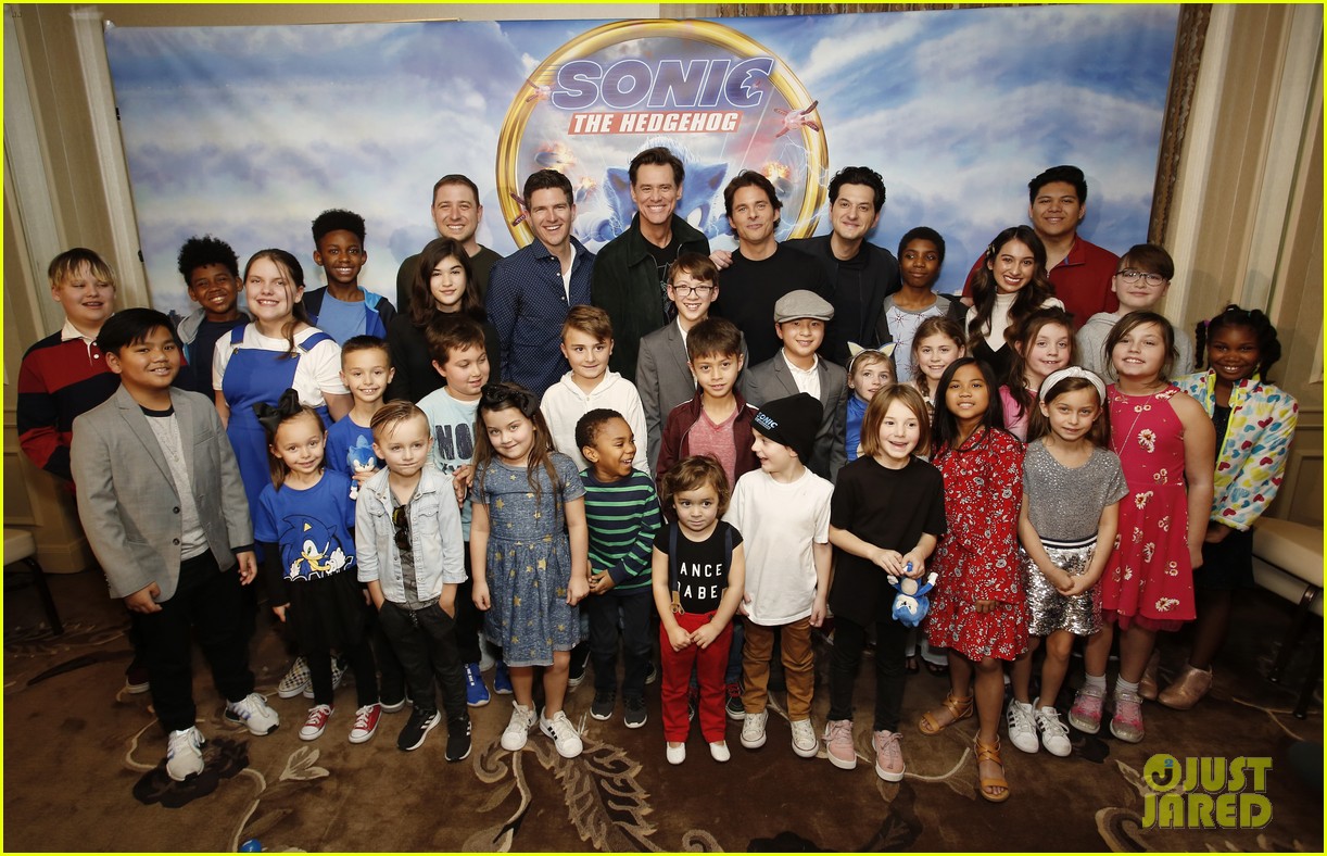Jim Carrey & James Marsden Step Out For 'Sonic The Hedgehog' Press