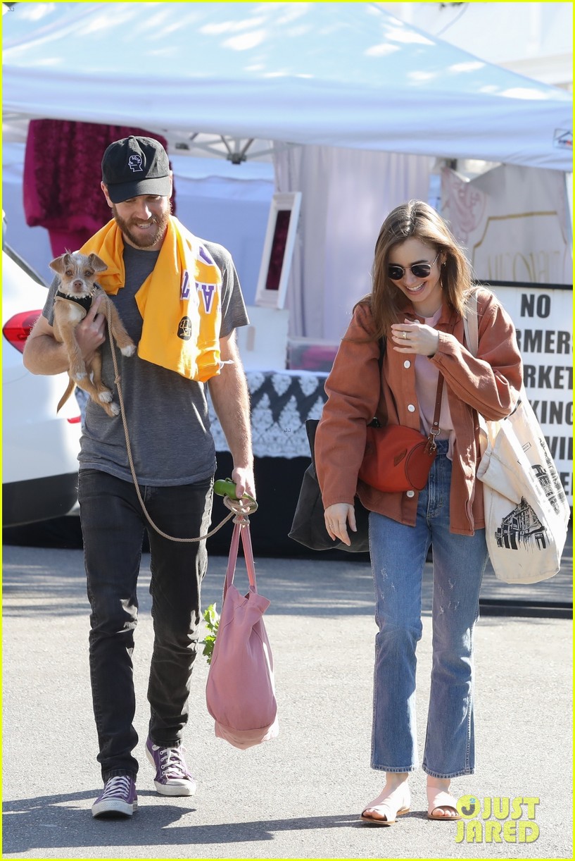 Lily Collins & Boyfriend Charlie McDowell Look So Happy on Farmers