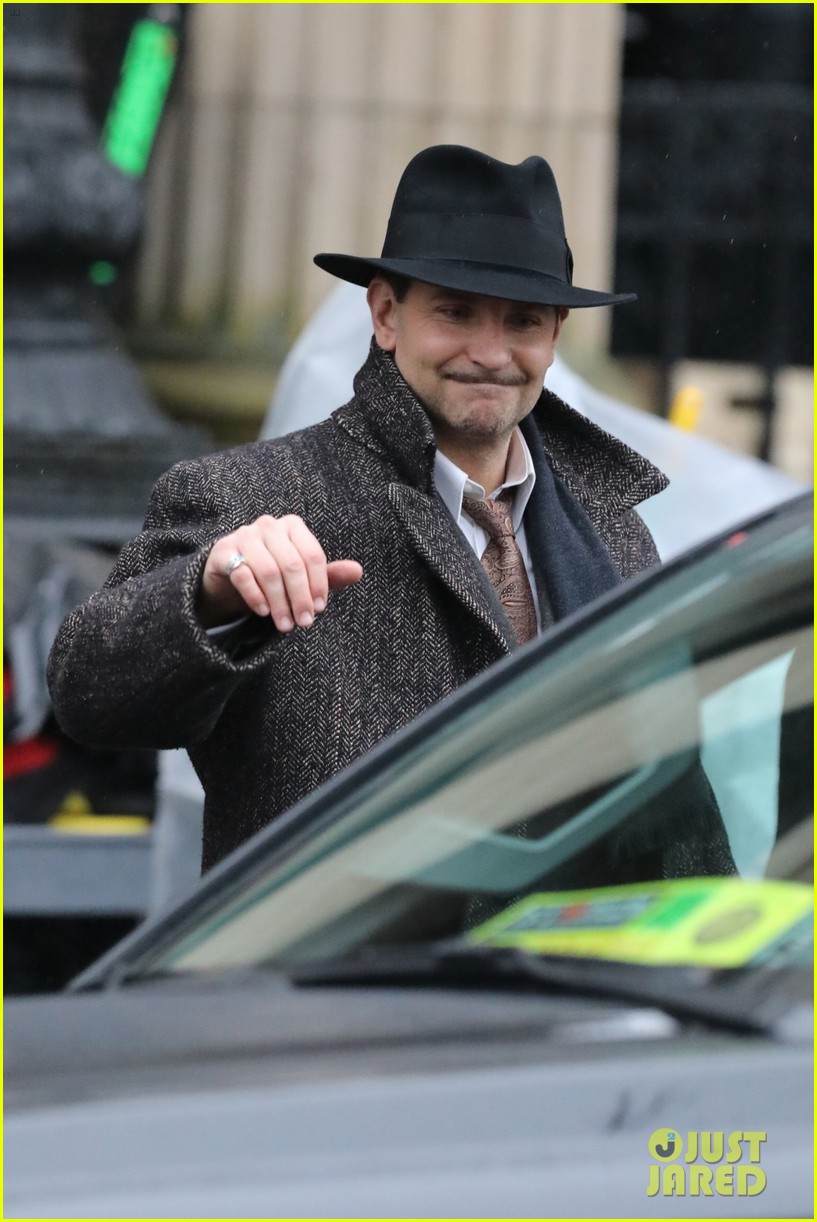 Bradley Cooper Sports a Thin Mustache While Filming 'Nightmare Alley