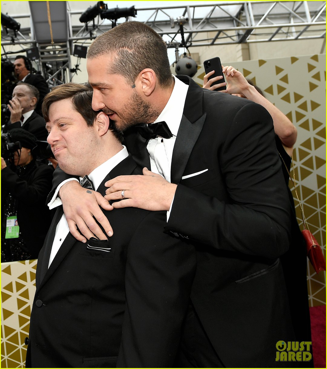 Shia LaBeouf Presents With 'Peanut Butter Falcon' CoStar Zack