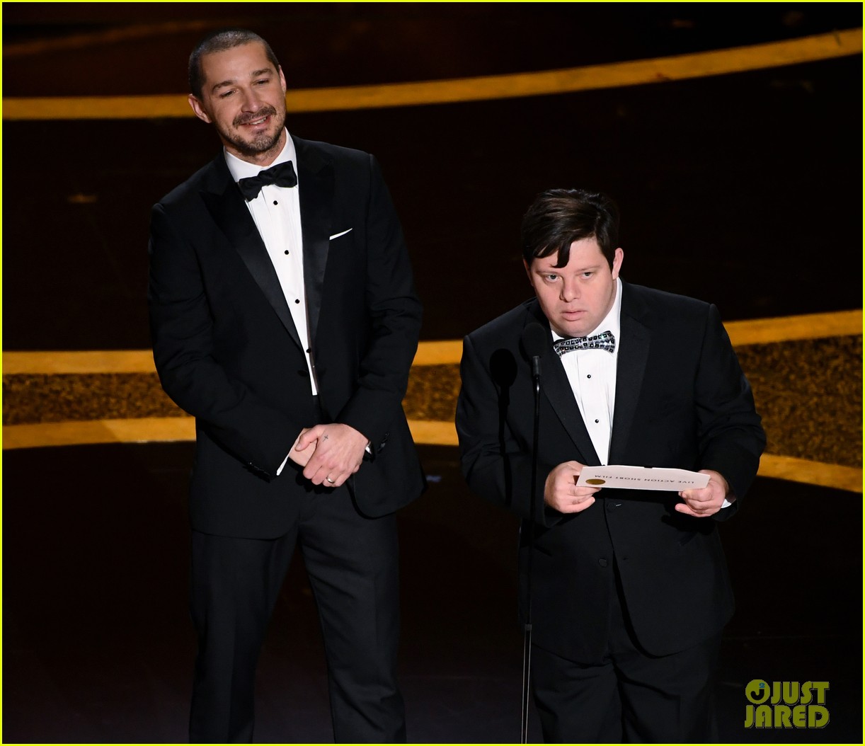 Shia LaBeouf Presents With 'Peanut Butter Falcon' CoStar Zack