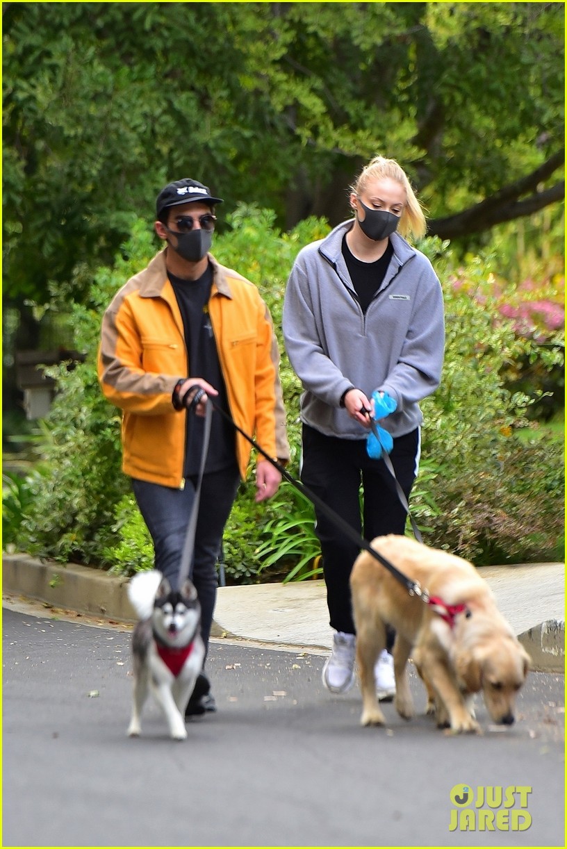 Joe Jonas & Sophie Turner Go For a Monday Afternoon Dog Walk Photo