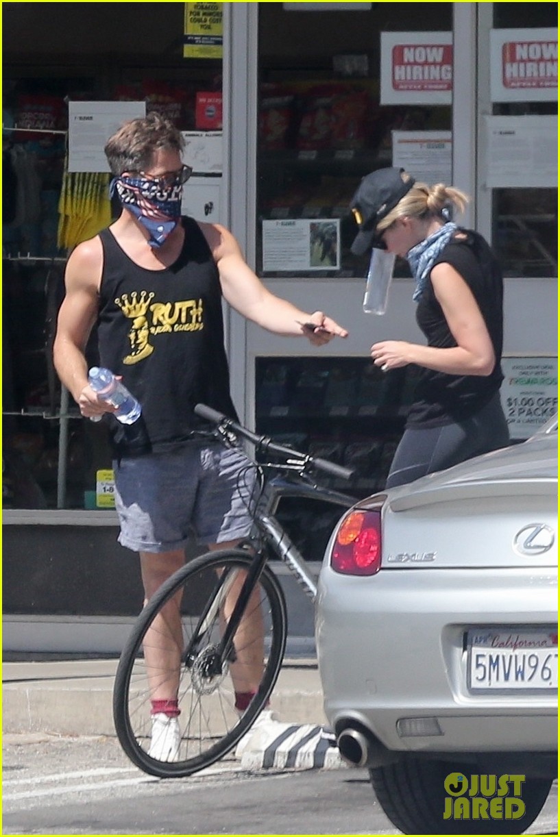 Chris Pine Soaks Up the Sun During a Bike Ride with Annabelle Wallis