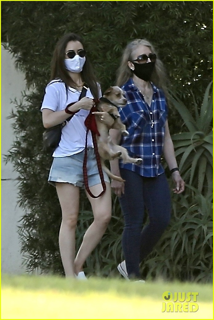 Lily Collins Brings Mom Jill For Walk With Dog Redford Photo 4458393