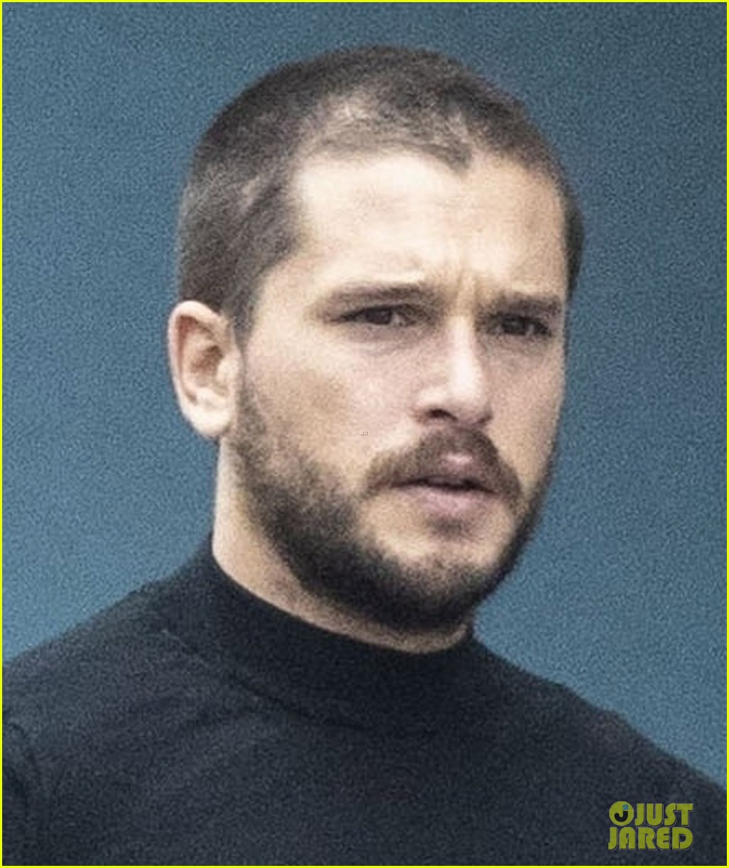 Kit Harington Debuts a New Buzz Cut During a Walk with His Dog Photo