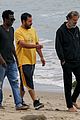 adam sandler meets up with chris rock walk on the beach 05