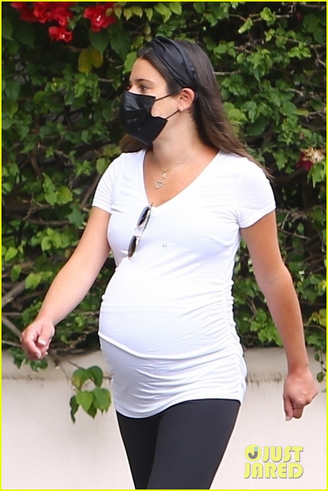 Pregnant Lea Michele's Growing Baby Bump is on Display During a Walk