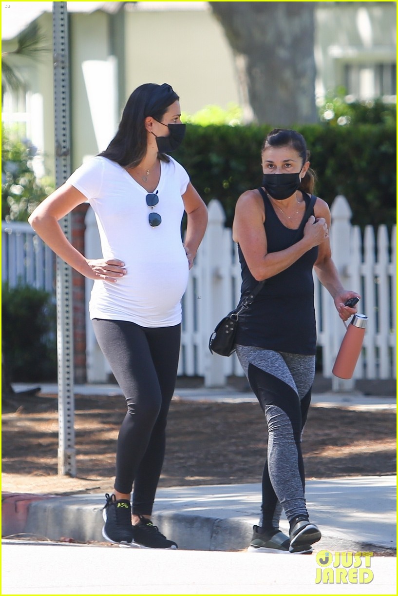 Pregnant Lea Michele's Growing Baby Bump is on Display During a Walk