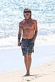 gavin rossdale goes shirtless walk on the beach 03