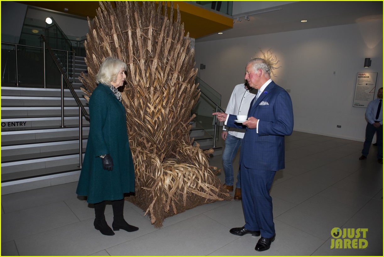 Prince Charles Wears a Mask, Poses In Front of 'Game of Thrones' Wrap