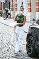 bella hadid rocks white pants while out in nyc 01