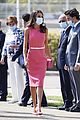queen letizia pink dress third time wearing heraldado anniversary king felipe 05