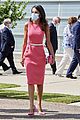 queen letizia pink dress third time wearing heraldado anniversary king felipe 28