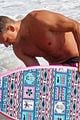 joe montana shirtless at the beach with his kids 05