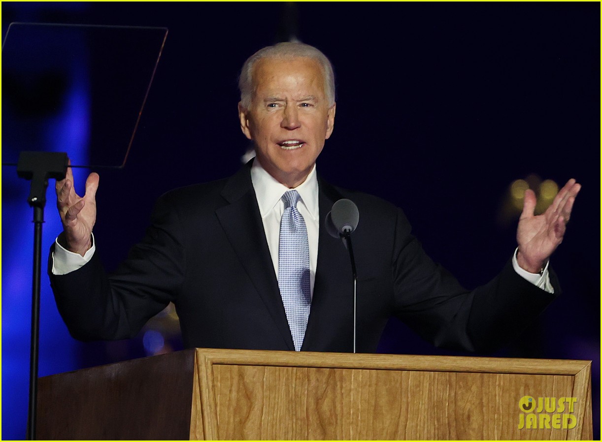 Joe Biden Jogs Onto the Stage to Give Victory Speech in Delaware - And  Celebs Loved It!: Photo 4498598 | 2020 Election, Joe Biden Pictures | Just  Jared