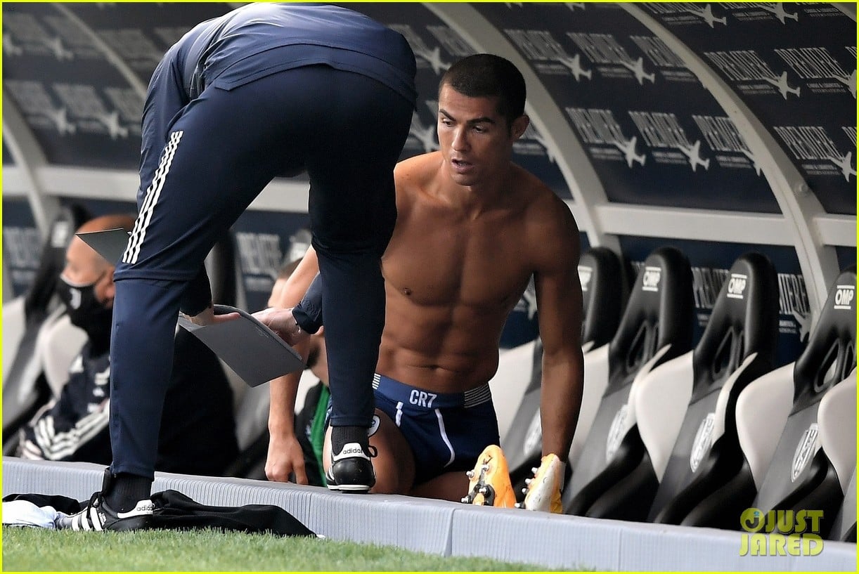 Cristiano Ronaldo Strips Down to His Underwear During Soccer Match. cristia...