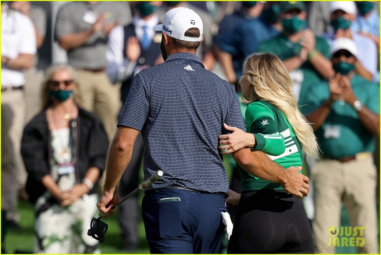 Dustin Johnson Celebrates Masters 2020 Win With Fiancee Paulina Gretzky