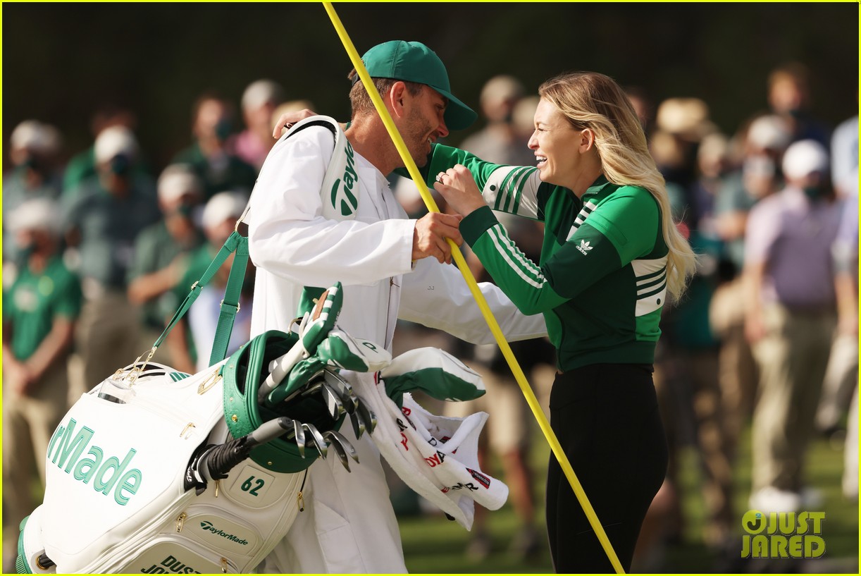 Dustin Johnson Celebrates Masters 2020 Win With Fiancee Paulina Gretzky