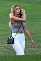 dustin johnson wife paulina gretzky supporting him at the masters 02