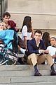 you have to see these new pics of thomas doherty gossip girl cast filming on the steps 03