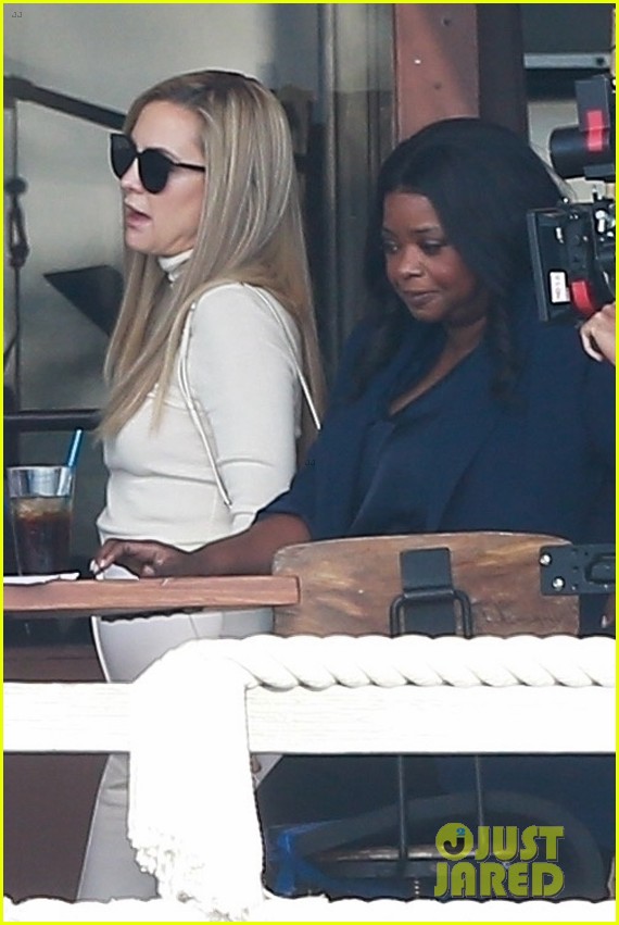 Kate Hudson & Octavia Spencer Film 'Truth Be Told' Season Two at a