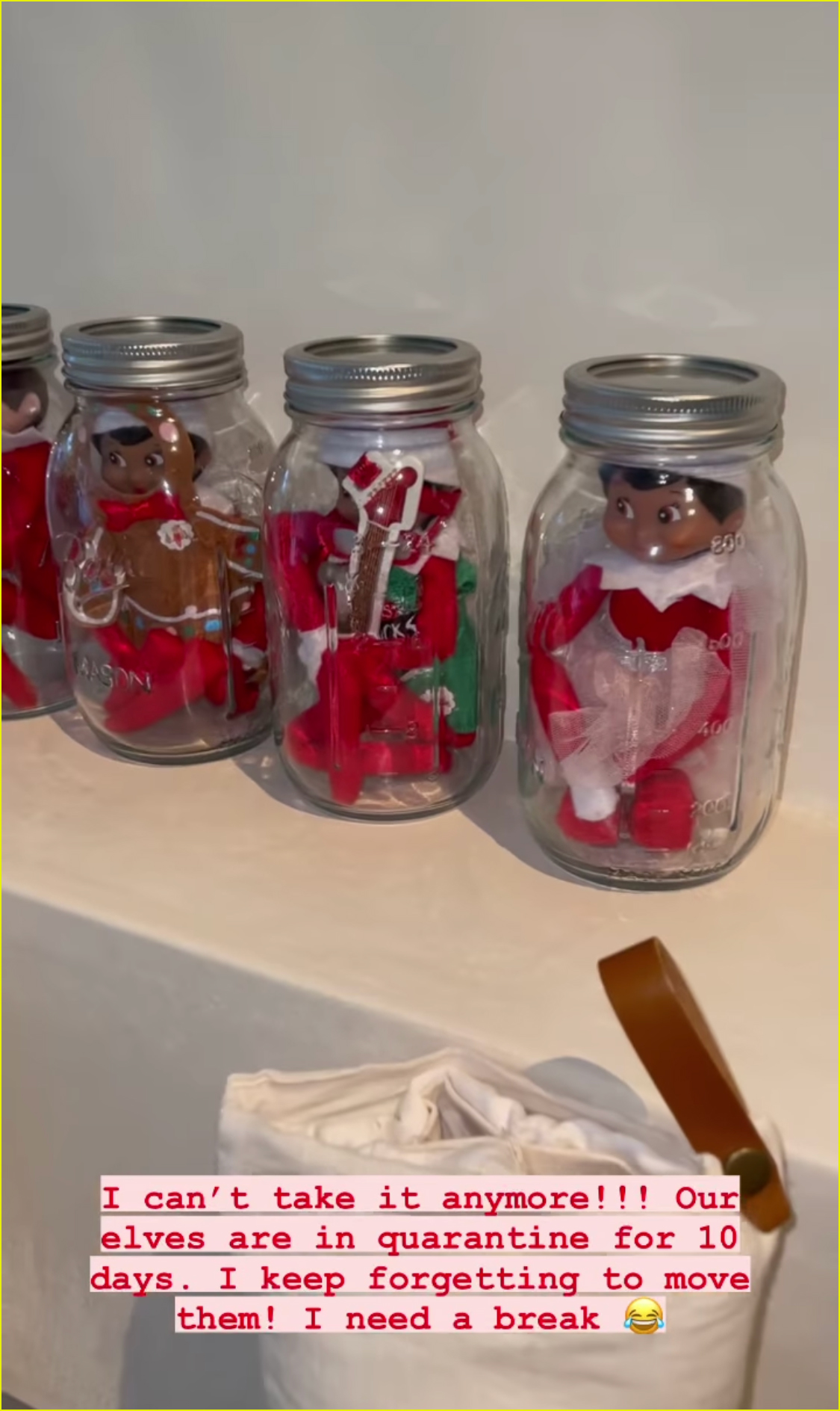 Photo kim kardashian puts kids elves on the shelf in quarantine 01