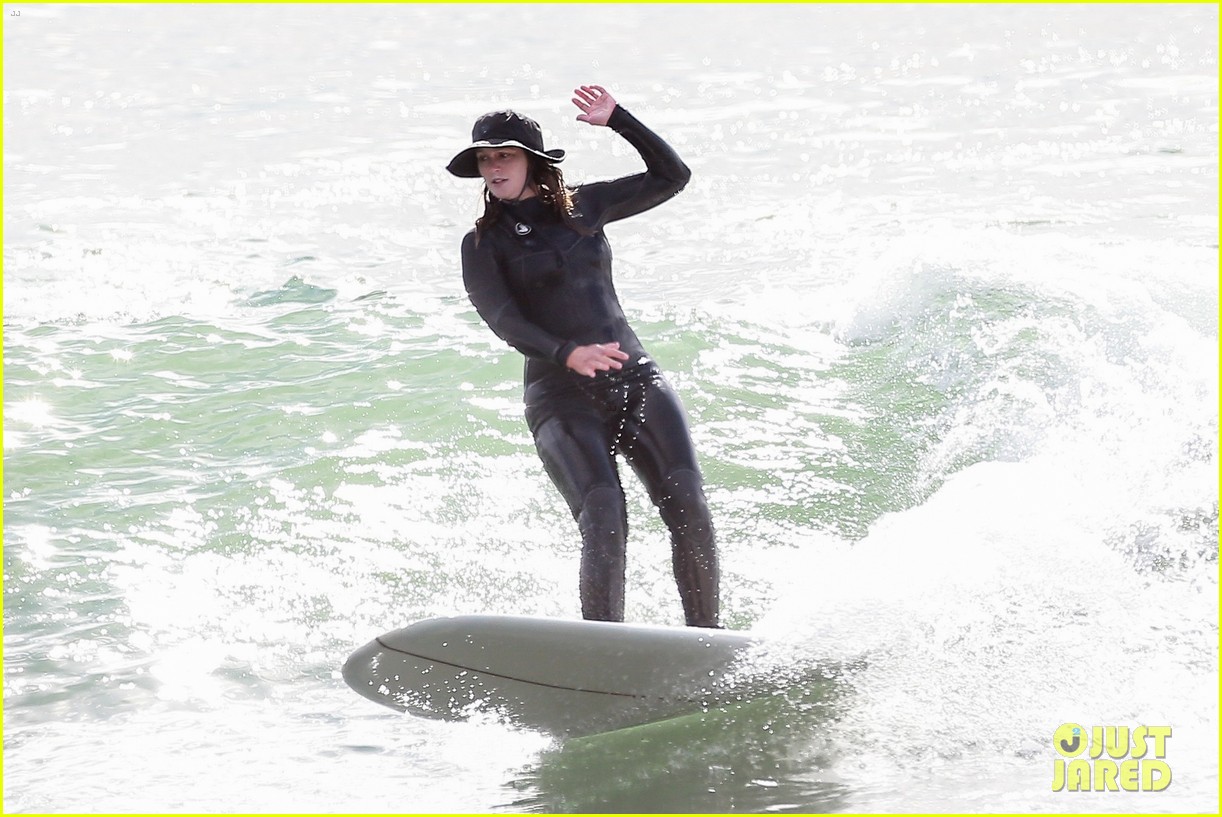 Leighton Meester Catches Some Waves During Solo Surf Session: Photo