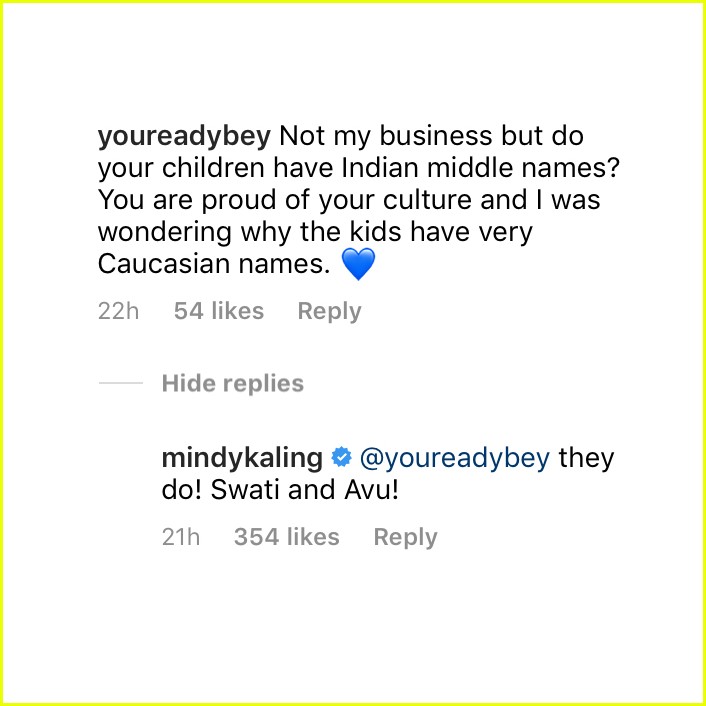 mindy kaling reveals kids middle names 024505398