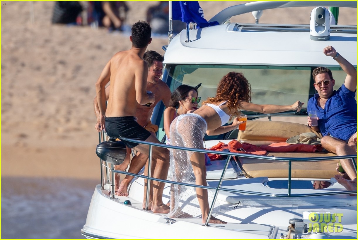 Sarah Hyland Parties in a Bikini on a Yacht With Fiance Wells Adams in Mexi...