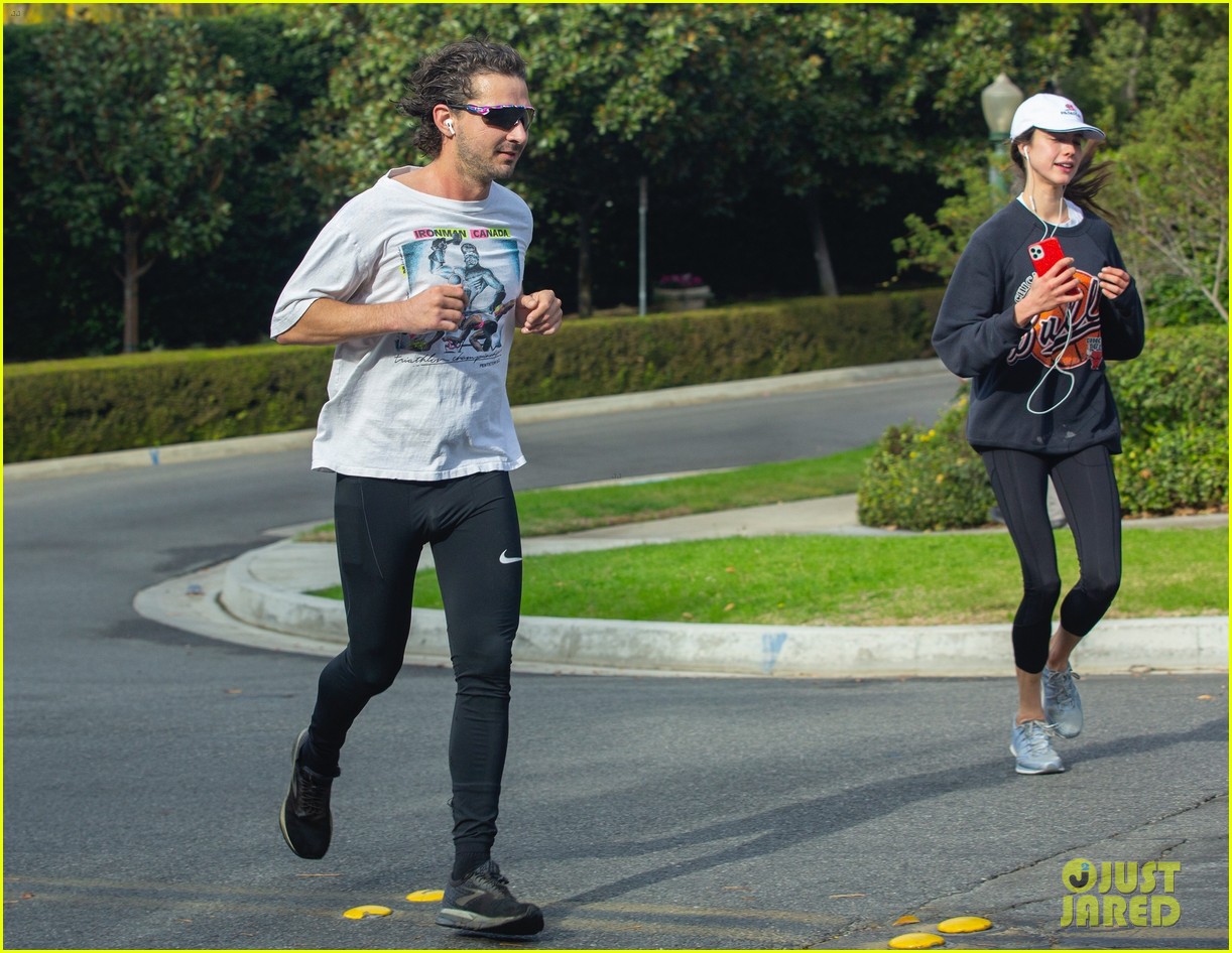 Photo: shia labeouf margaret qualley jog 58 | Photo 4511110 | Just
