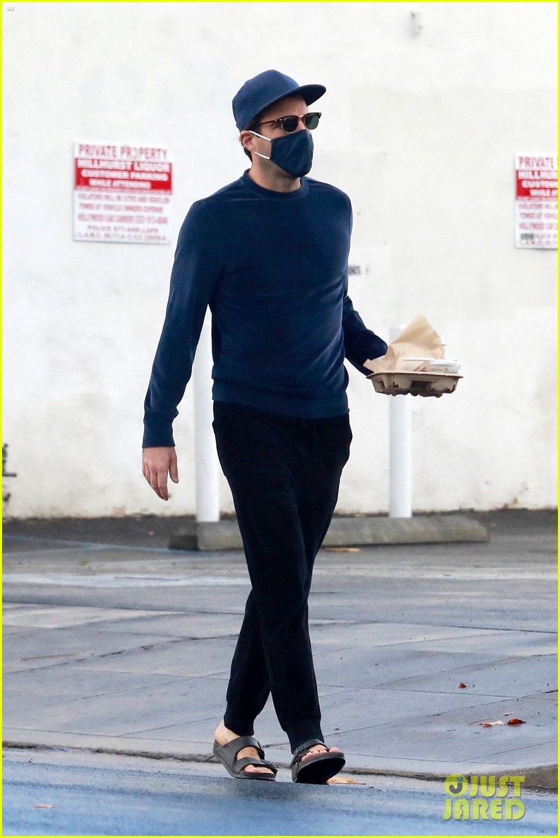 Zachary Quinto Keeps Things Cool in Blue While Picking Up Breakfast