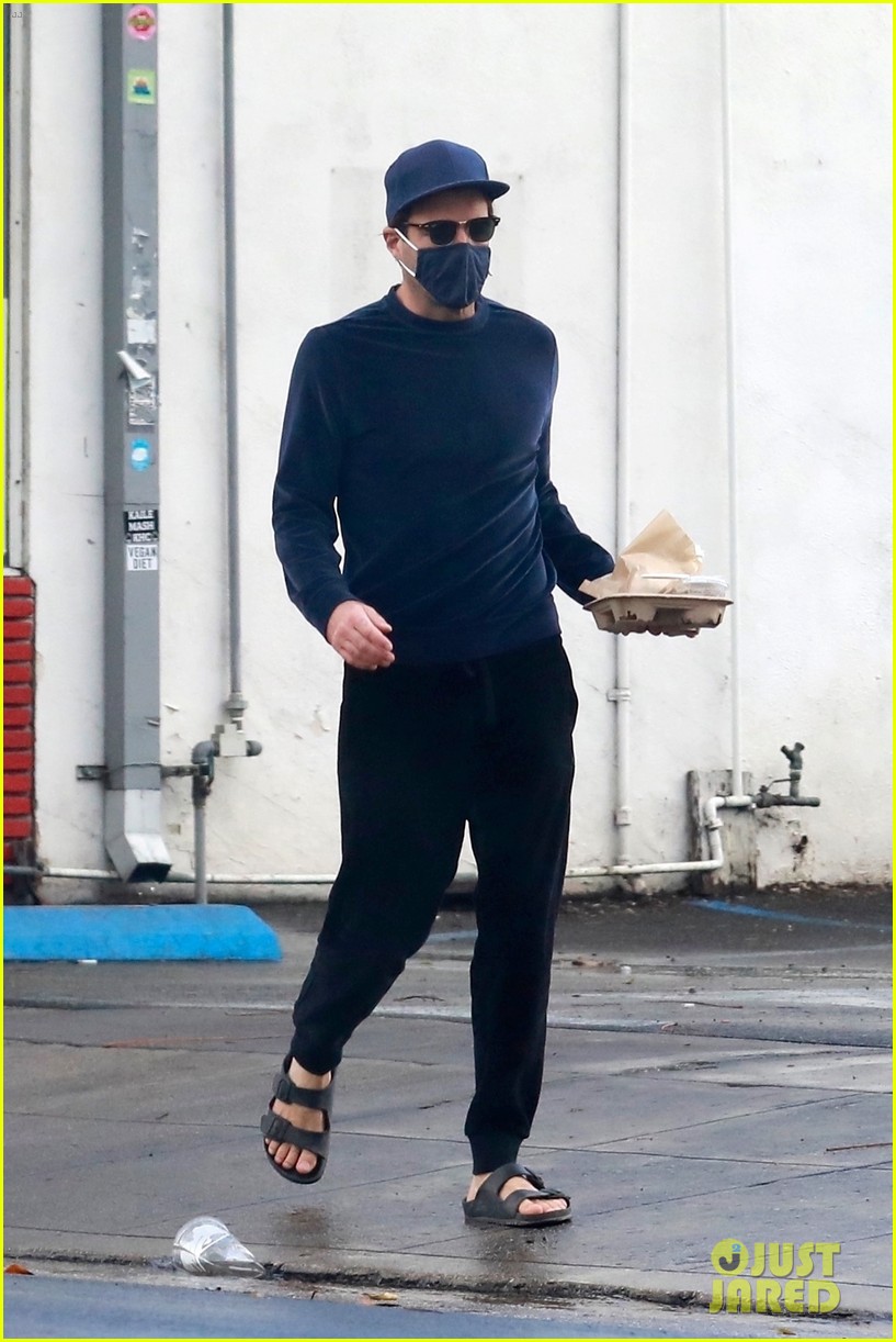 Zachary Quinto Keeps Things Cool in Blue While Picking Up Breakfast
