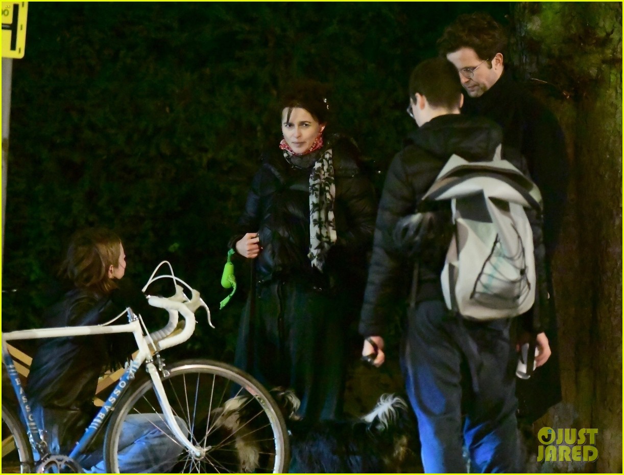 Helena Bonham Carter Bumps Into 'The Crown' Co-Star Emma Corrin While