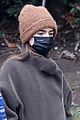 lily collins charlie mcdowell mask up walking dog 02