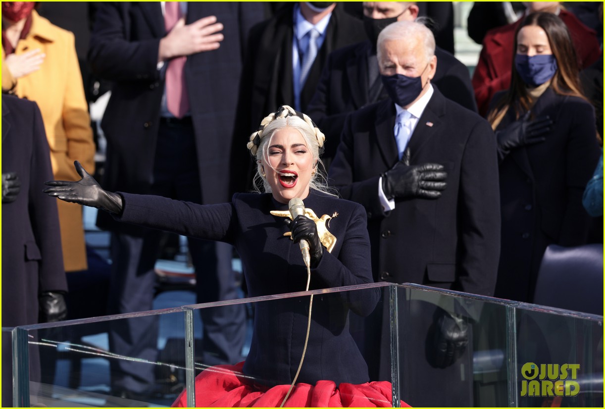 Lady Gaga Performs the National Anthem at Presidential Inauguration