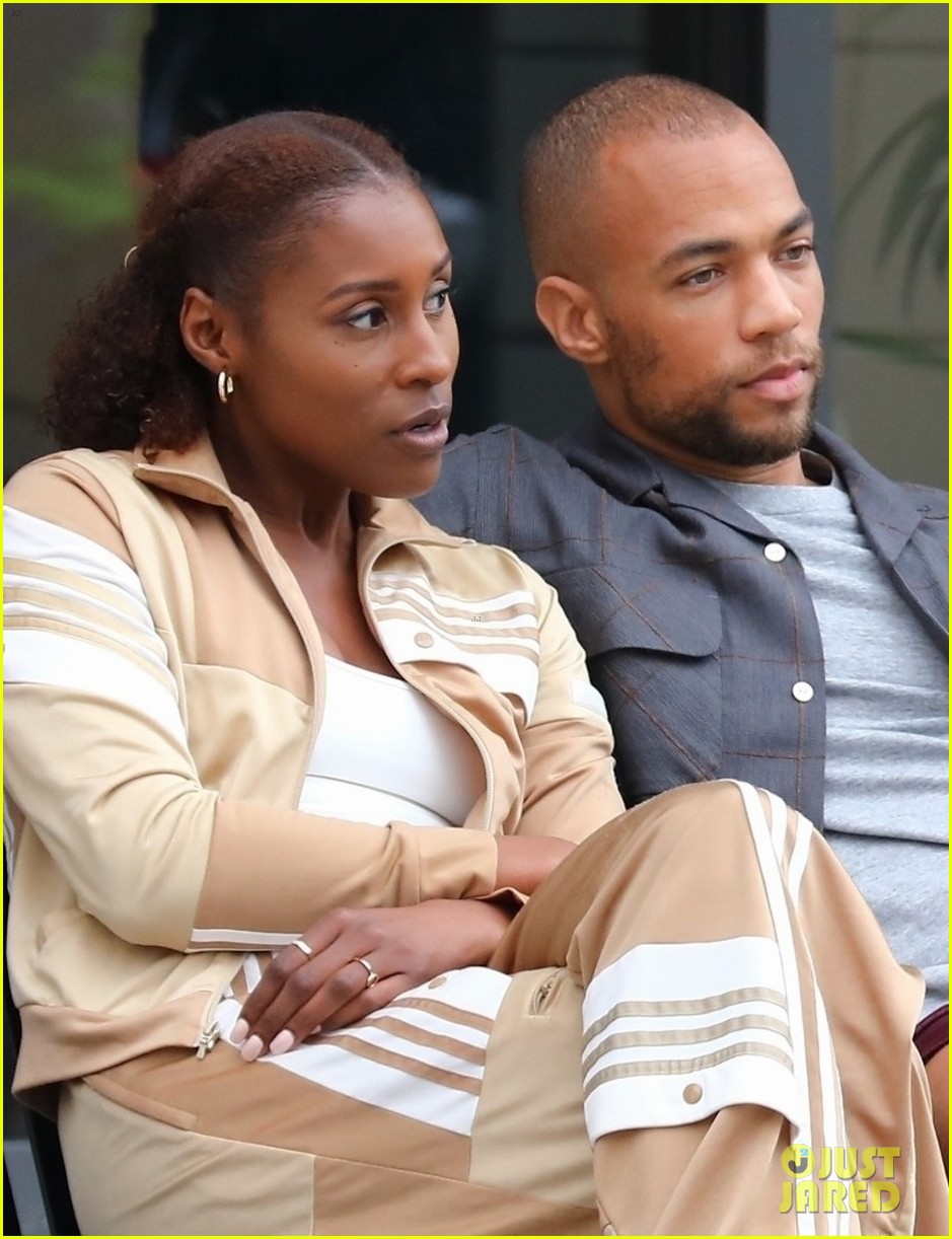 Issa Rae Cozies Up to Kendrick Sampson While Filming Fifth & Final