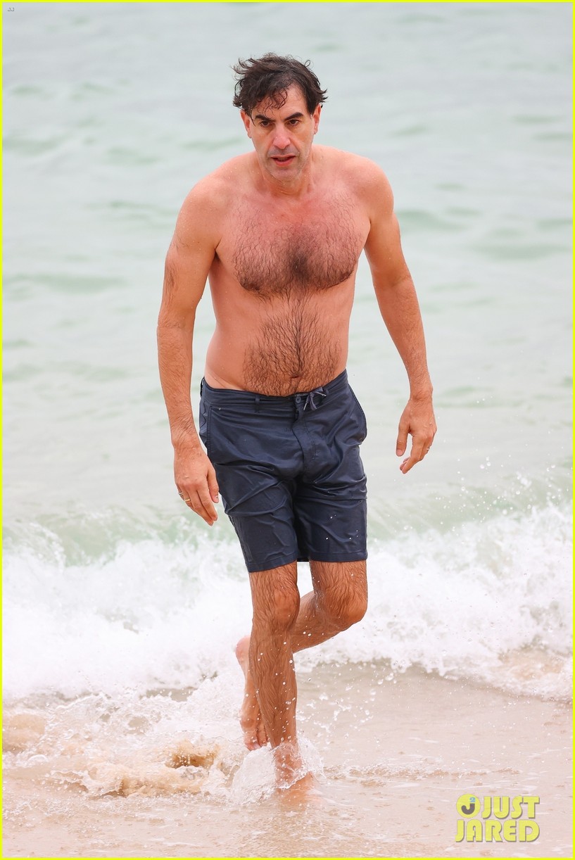 Sacha Baron Cohen Goes Shirtless for a Beach Day in Australia Photo 4528064 Sacha Baron Cohen