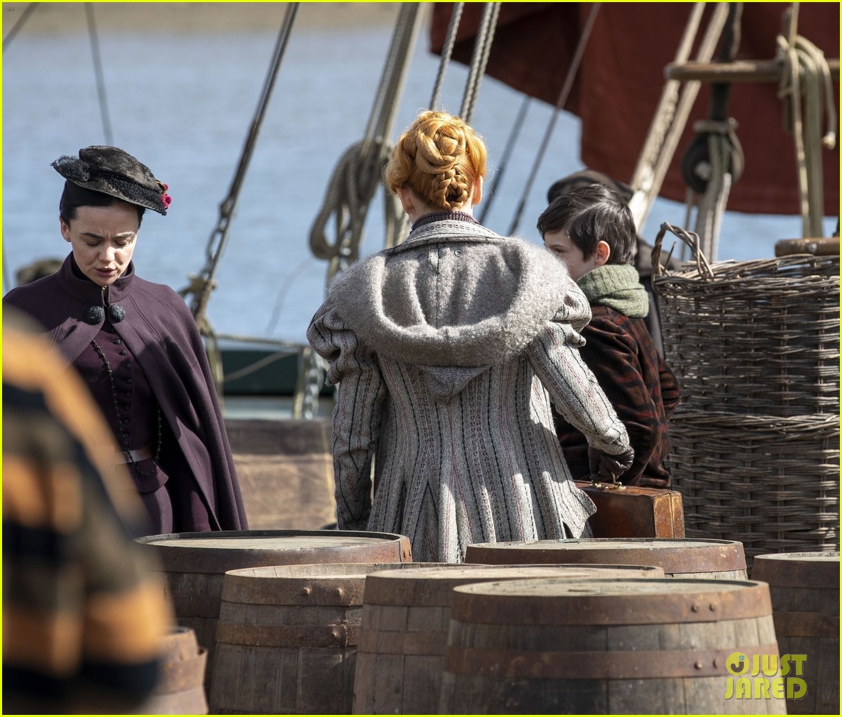 Claire Danes Is in Full Victorian Costume Filming 'The Essex Serpent