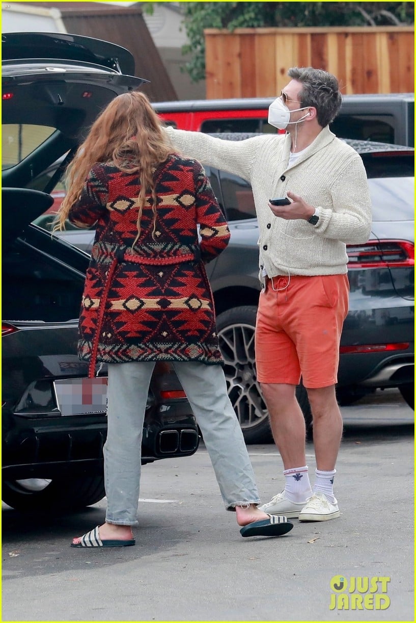 Jon Hamm Wears Bright Orange Shorts While Running Errands With