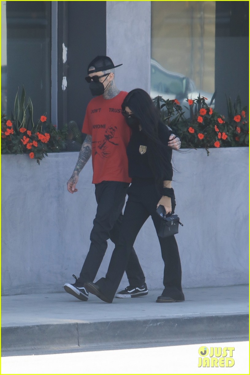 Kourtney Kardashian & Travis Barker Enjoy Time Together While Out To