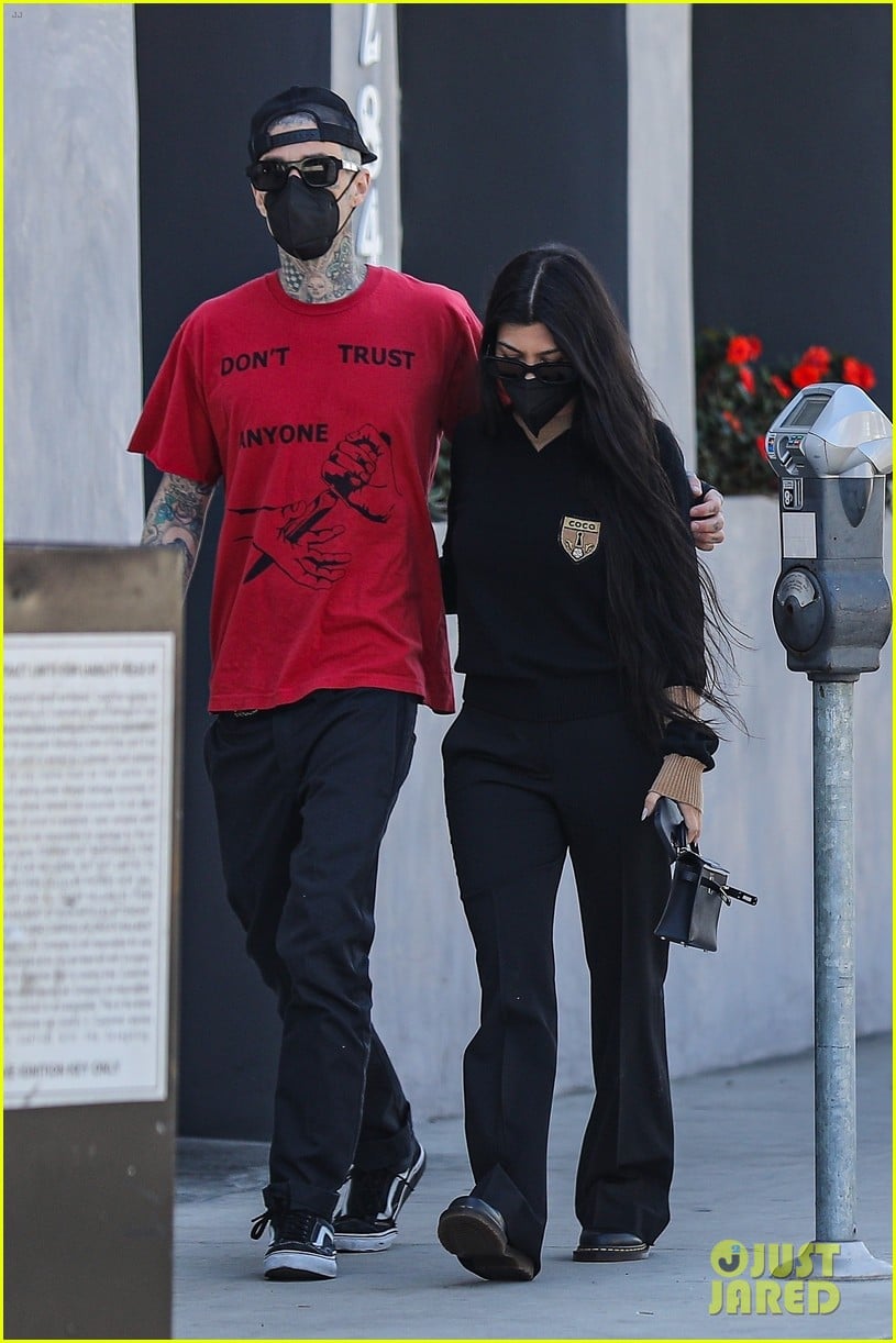Kourtney Kardashian & Travis Barker Enjoy Time Together While Out To