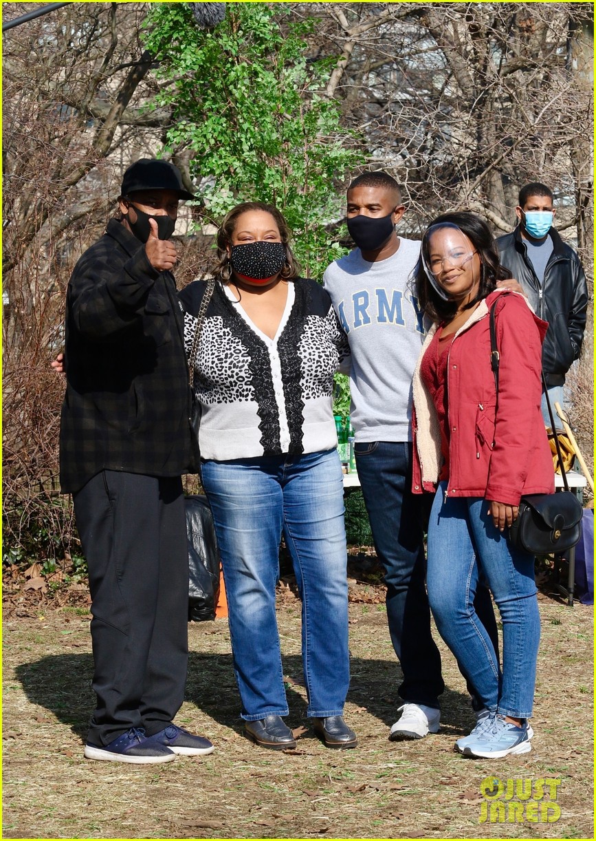 Full Sized Photo of michael b jordan chante adams kiss on jordan set 16