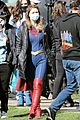 melissa benoist shows off her smile on supergirl set day before premiere 01