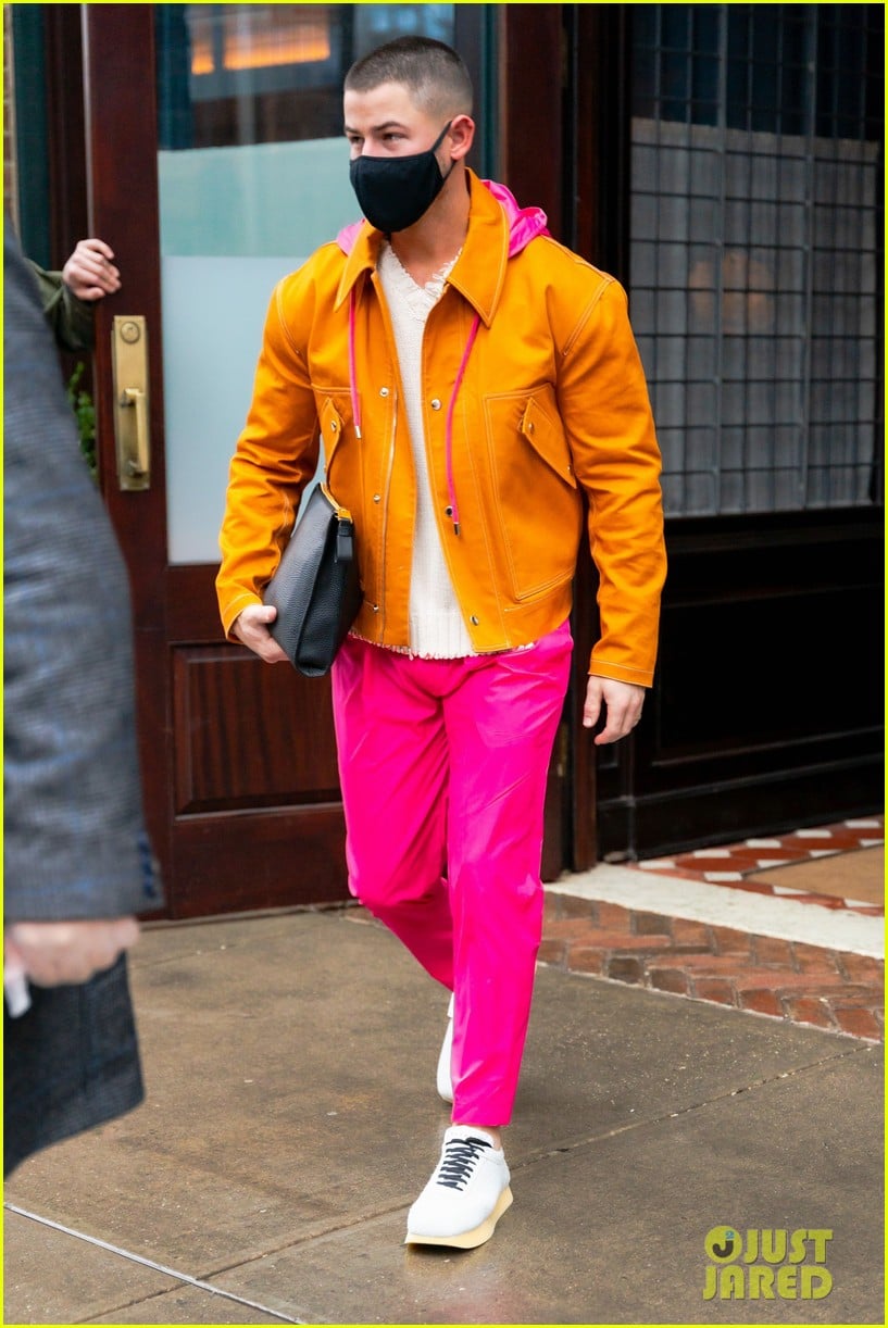 nick jonas colorful outfit out in nyc 014528842