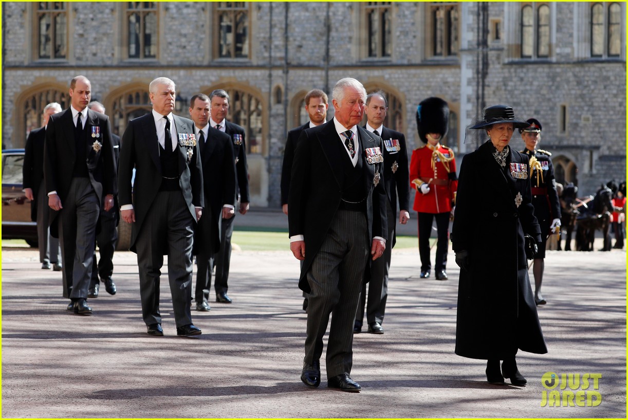 Prince Charles Makes Emotional Walk Behind Father Prince Philip's
