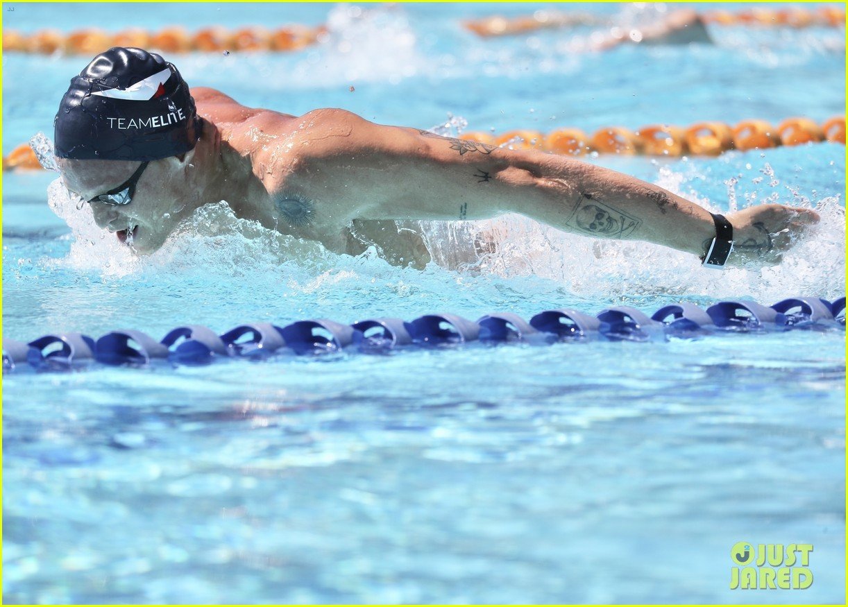 cody simpson shirtless buff physique swim practice 264541976