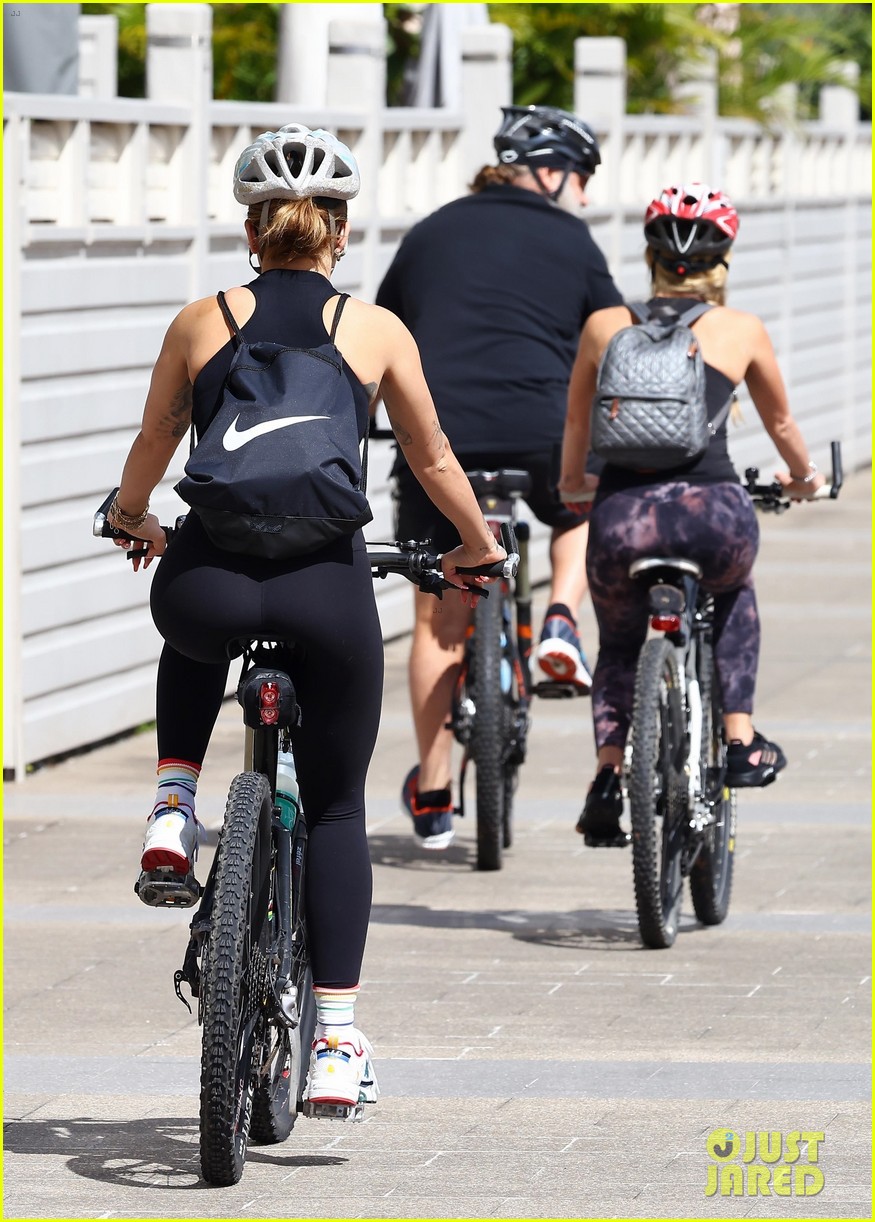 Rita Ora Joins Russell Crowe & Girlfriend Britney Theriot for Bike Ride