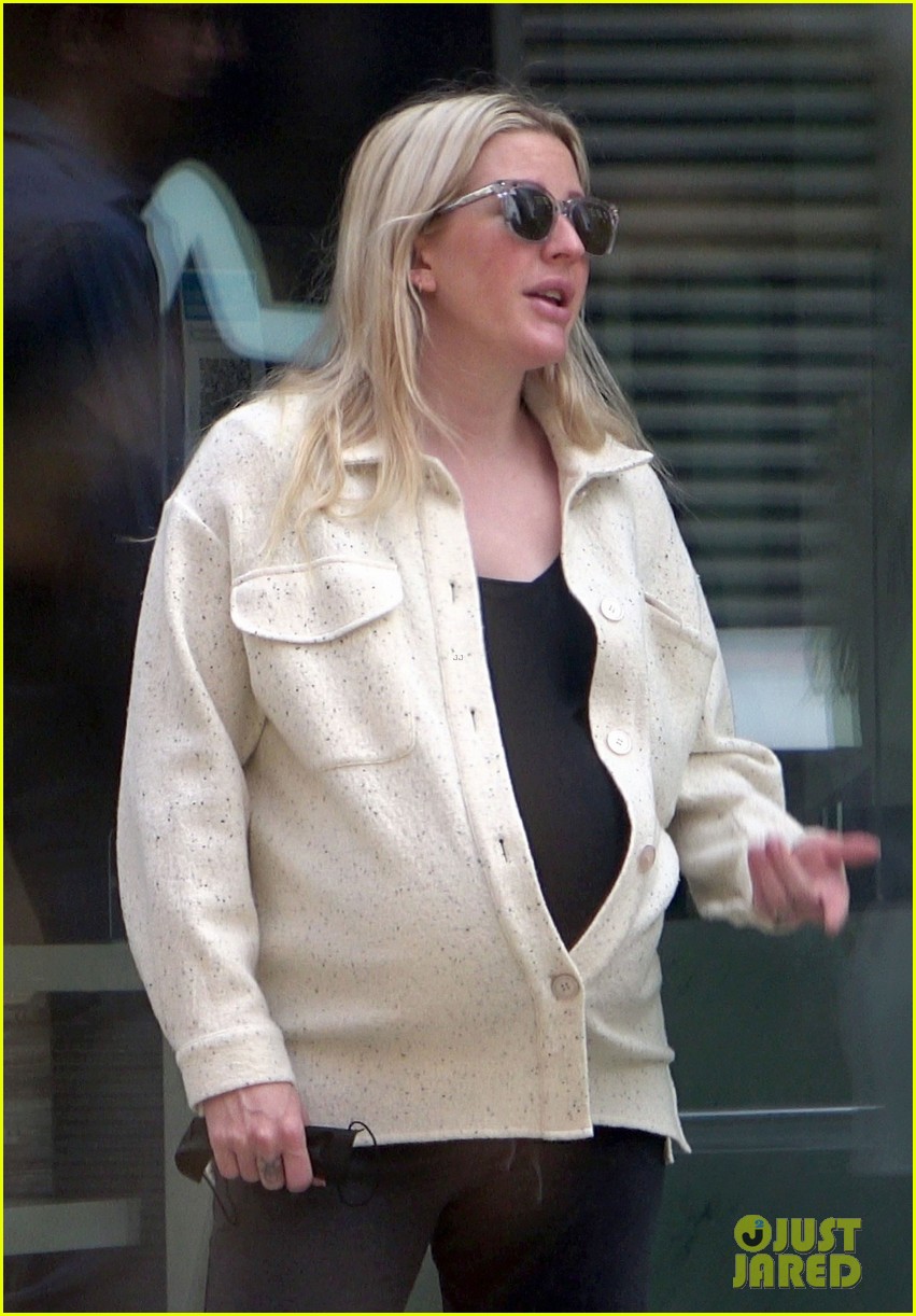 Pregnant Ellie Goulding Shows Off Baby Bump During Walk With Husband
