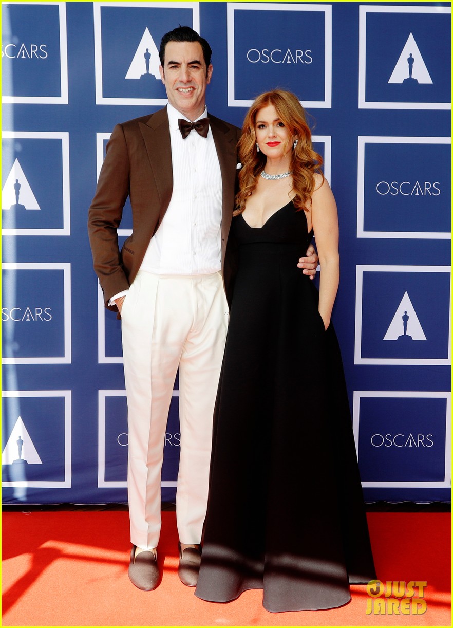 Sacha Baron Cohen & Isla Fisher Attend the Oscars 2021 from Australia